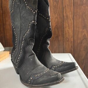 Idyllwind Walk This Way knee high cowboy cowgirl black boot